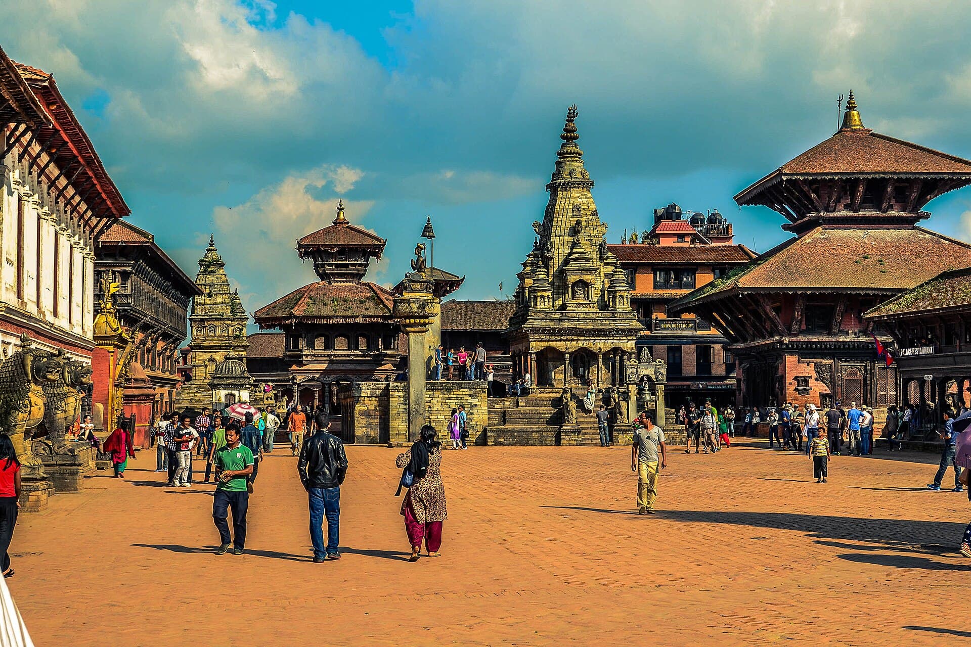 Temples and pagodas across Bhaktapur Durbar Square