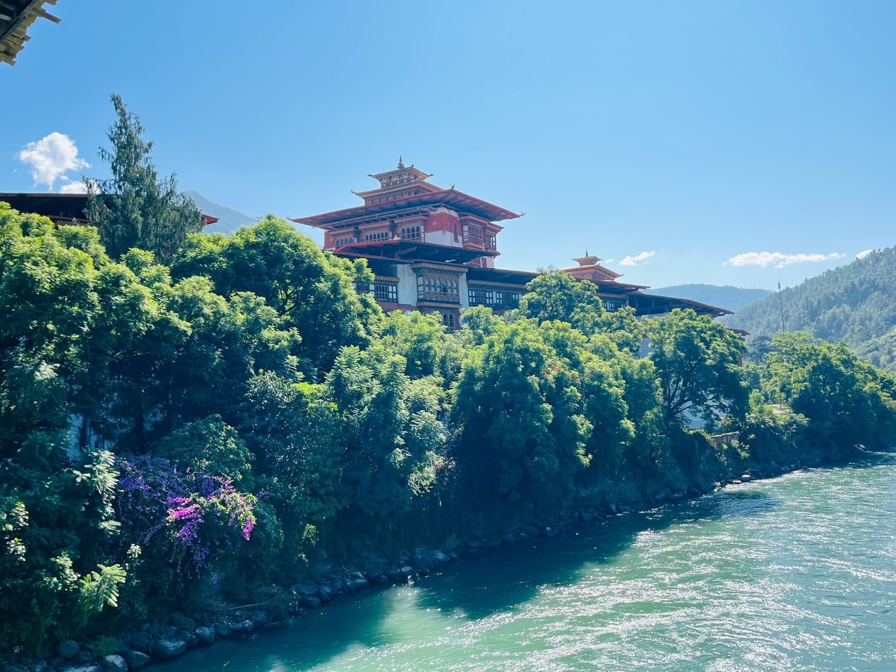 Punakha Dzong above the river in Bhutan